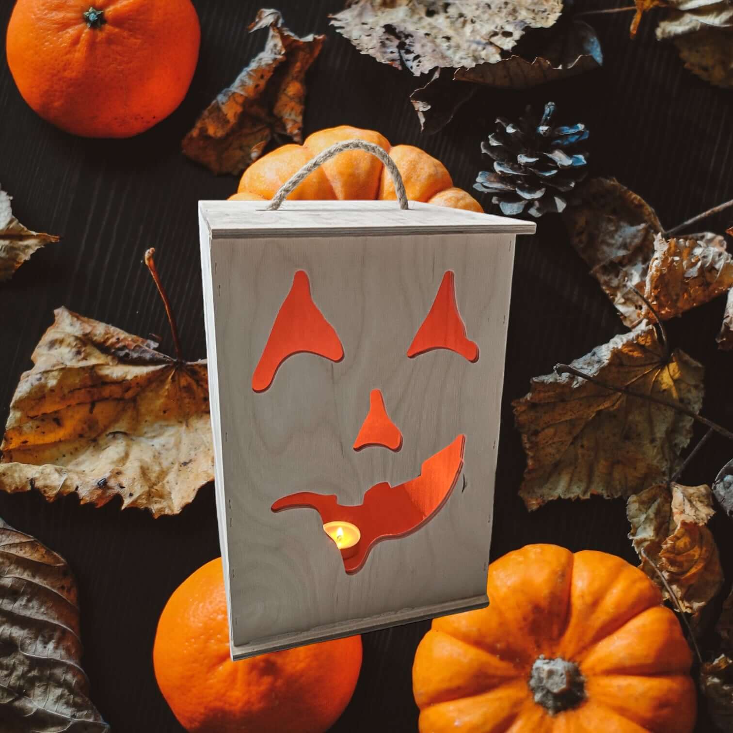 Drevená dekorácia - halloween 30 cm, vyrobená z preglejky